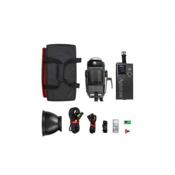 Eclairage Aputure 120D MKII avec Light Dôme et kit fresnel + pied